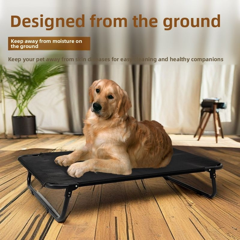 Folding Outdoor Waterproof Steel Frame Raised Travel Pet Cot Dog Bed