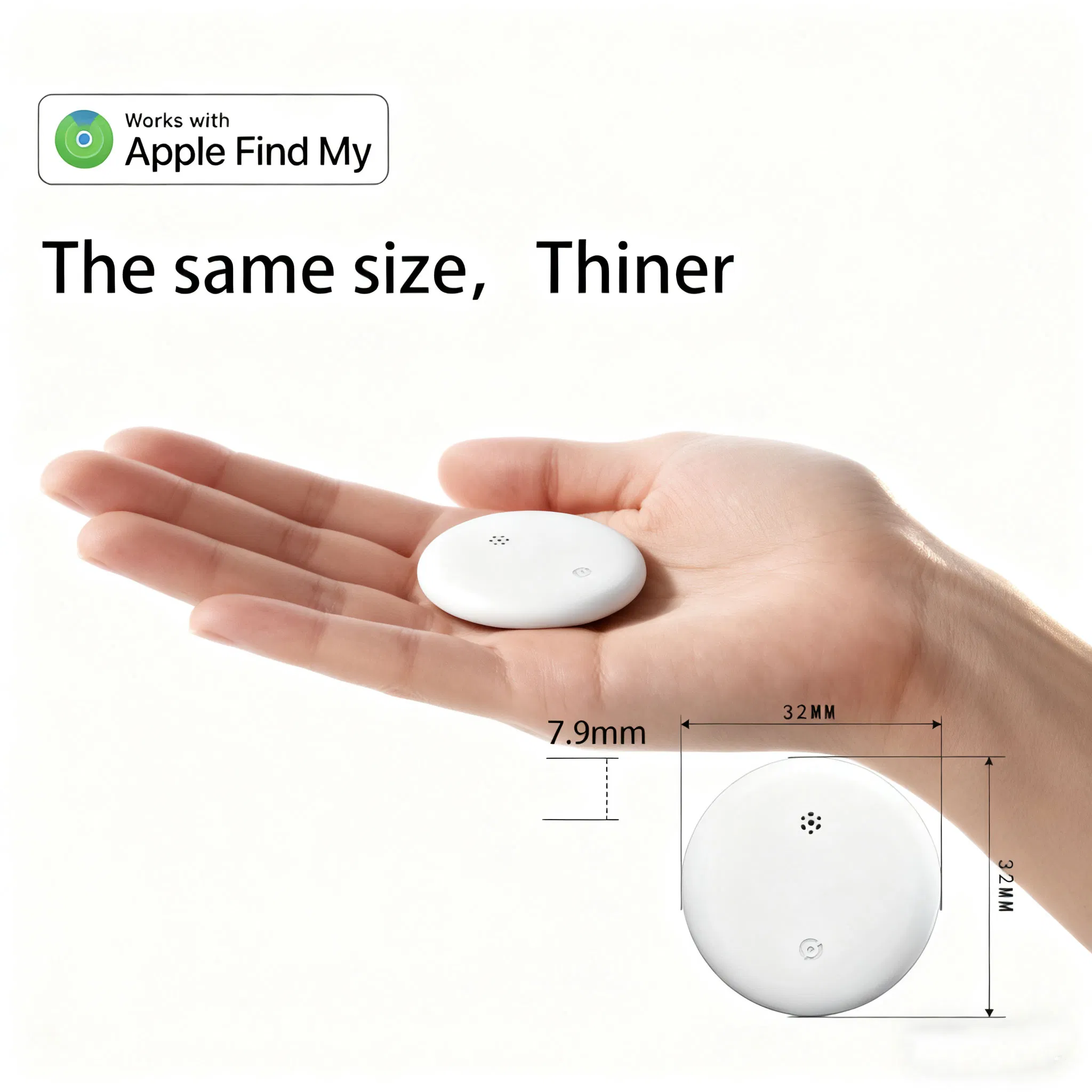 Bluetooth APP Itag Air Tag Tracking GPS Pet Collar Smart Tracker - Apple Find My, Waterproof, Thinner, Global Notifications &amp; Sound Alert