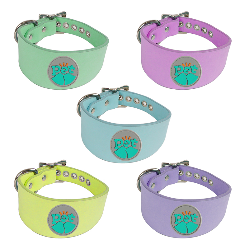 Factory Fashion Black Adjustable Comfort Pet Dog Collar and Leash, Durable PU Leather Dog Collars Logo Custom