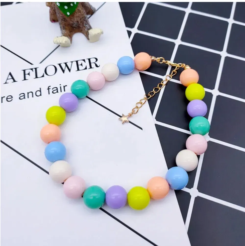 Luxury Pearl Pet Cat Collar, Cute Lace Bow Dog Cat Colla