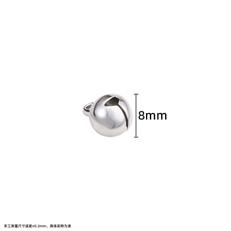 Stainless Steel Jingle Bells Pendants for Jewelry Making Accessories Hanging Charms for DIY Bracelet Anklets Necklace