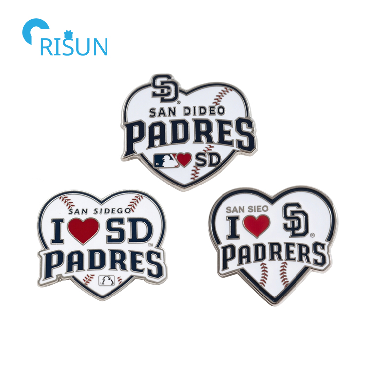 MLB Baseball SD San Diego Padres Cap Hat Tie Tack Pin Earring Necklace Cufflink Tie Clip Bar Refrigerator Magnet Keychain Keyring Badge Enamel Lapel Pin Set