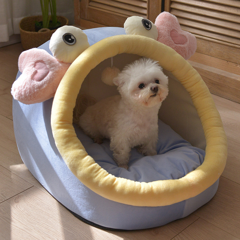 Luxury Cute Trending Cat Cave Designer Pet Calming Soft Cozy Small Dog Bed
