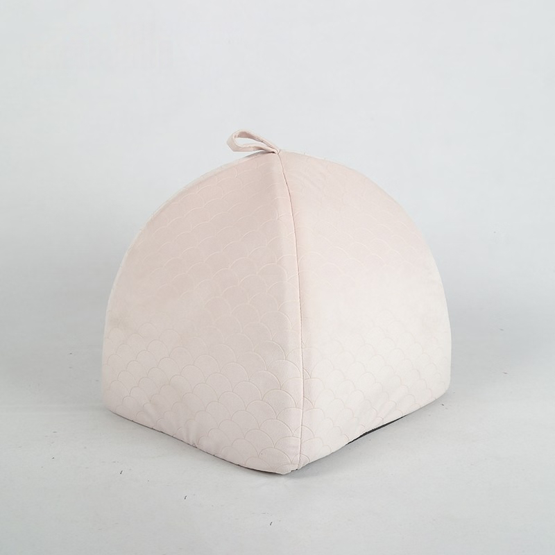 Factory Direct Custom Modern Calming Pet Cave Large Bed Sleeping Warm 2 in 1 Gray Plush Dog Cat Cushion