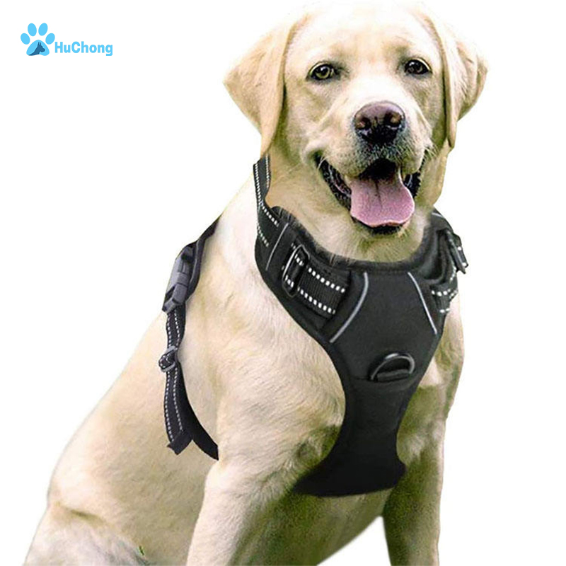 Custom Logo Deluxe No Pull Adjustable Soft Padded Ezydog Pet Dog Harness with Handle