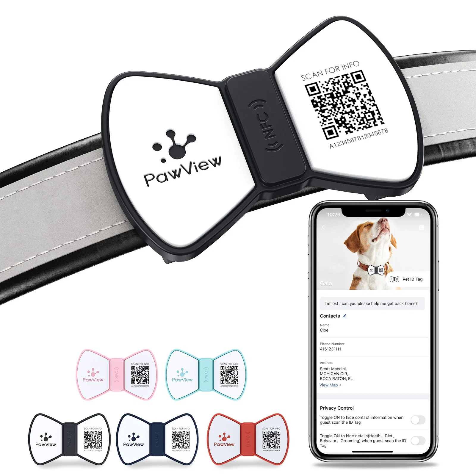 Unique Personalized Smart Qr Code Pet Tracker Collar for Dogs Pet Product