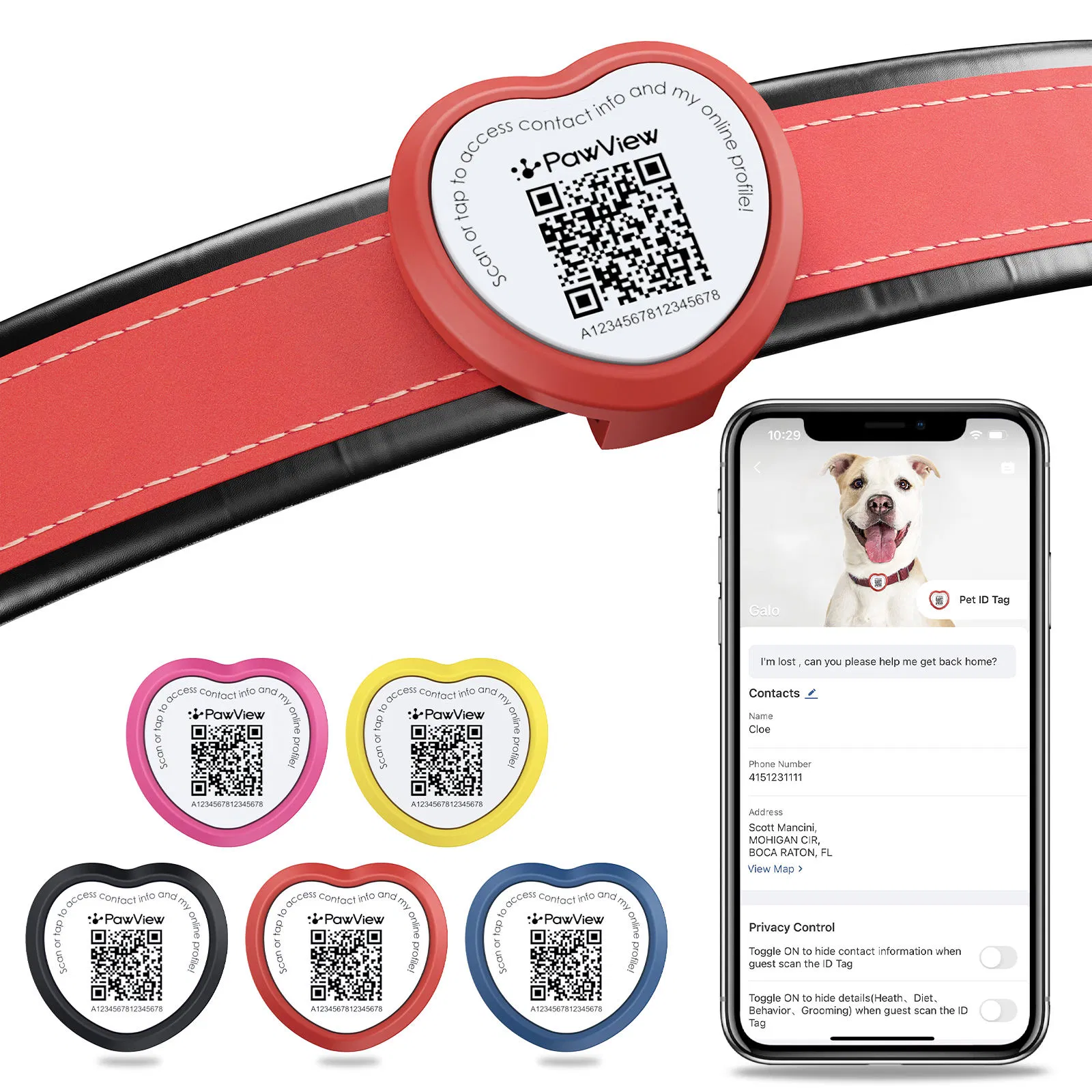 Unique Personalized Smart Qr Code Pet Tracker Collar for Dogs Pet Product