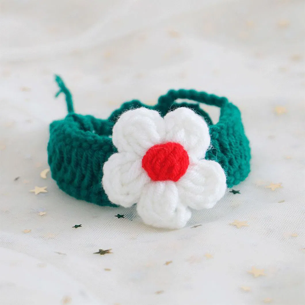 Lovely Design Christmas Style Cute Cat Wool Collar Warm Comfortable Pet Decoration