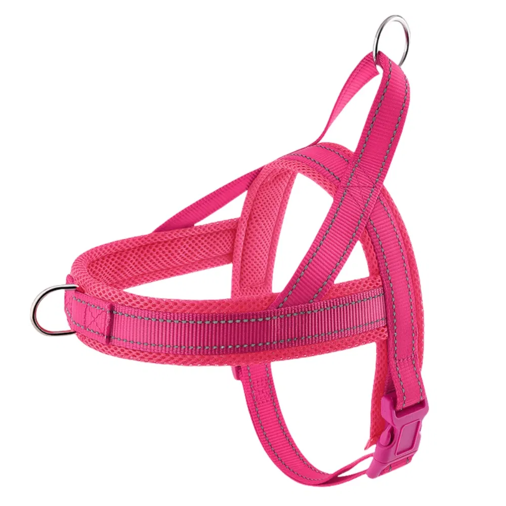 Lightweight Dog Harness Reflective Nylon Webbing Adjustable No Pull Pet Chest Strap Harness Cheap Pet Supply Wholesale
