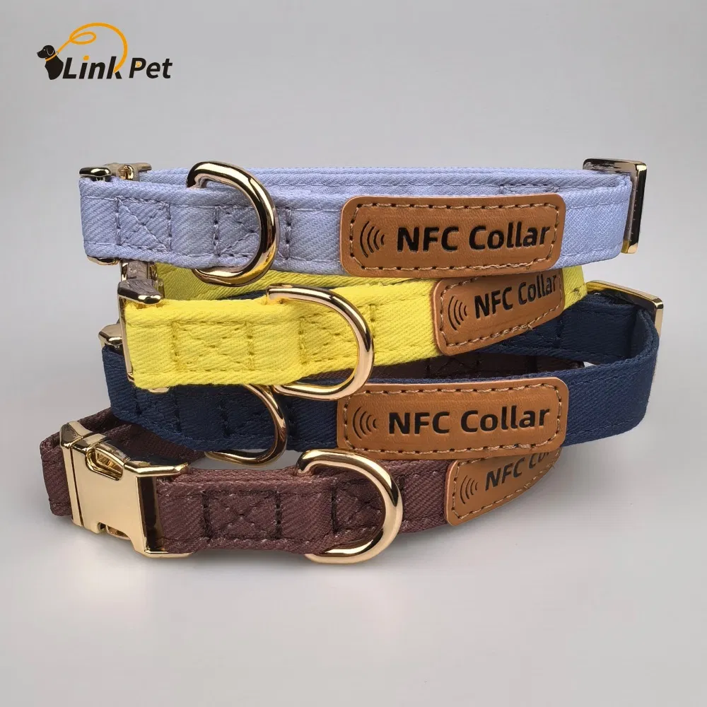 NFC Pet Collar Electronic Smart Pet Products Manufacturer Offer Custom Qr Code ID Tag for Dogs Cats Personalized NFC Dog Collar