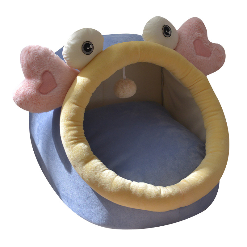 Luxury Cute Trending Cat Cave Designer Pet Calming Soft Cozy Small Dog Bed