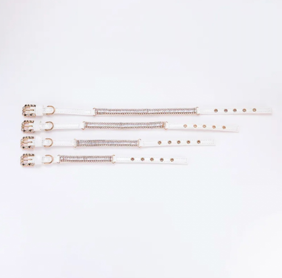 Original Design Luxury Jewelry Pearl Pet Dog Collar Leash Set Teddy Poodle Bulldog Yorkshire Pet Dog Collar for Puppy