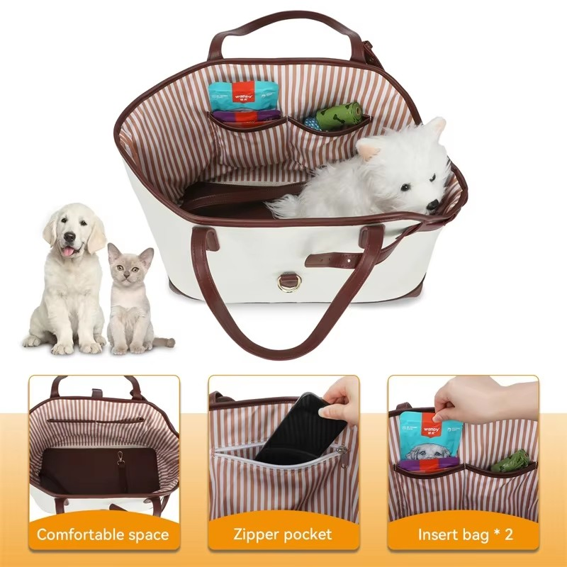 Pet Travel Carrier Bag Dog &amp; Cat Handbag Carrier Breathable Portable Tote for Dogs &amp; Cats Travel &amp; Outdoor