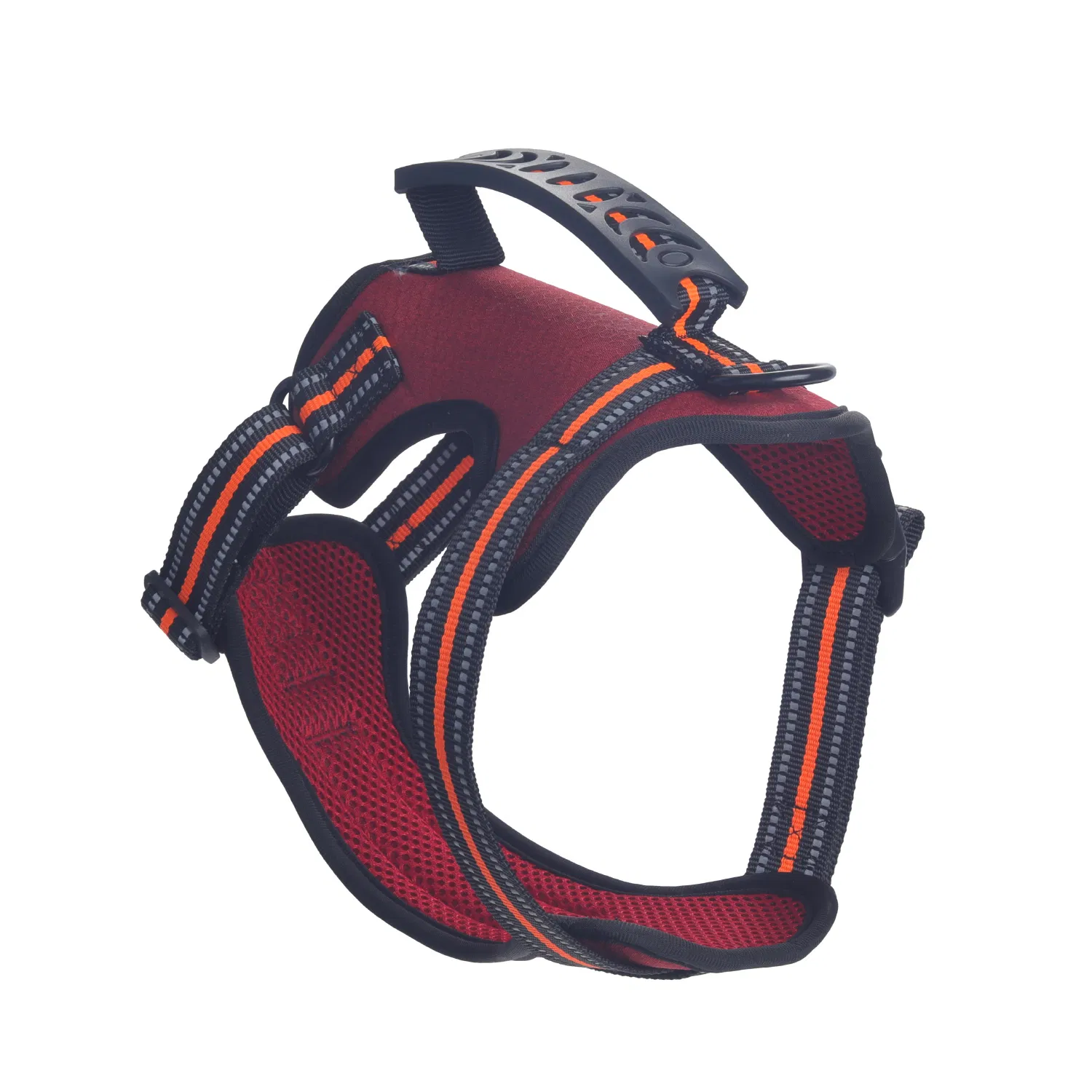 Red Orange Black Dog Harness Reflective Pet Oxford Vest Adjustable Soft Mesh No Pull Dog Harness for Big Large Dogs