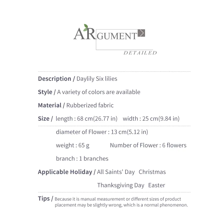 Artificial Lily Detail