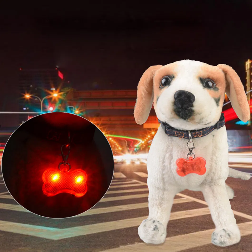LED Light up Pet Pendant Small Bone