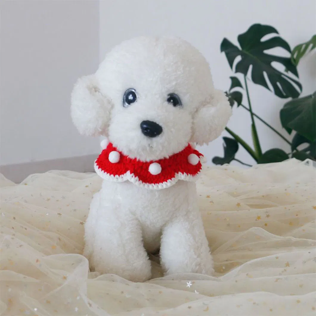 Lovely Design Christmas Style Cute Cat Wool Collar Warm Comfortable Pet Decoration