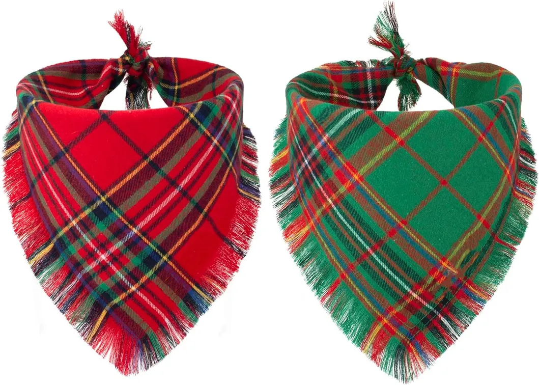 Dog Bandana Plaid View 1