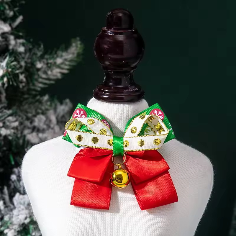 High Quality Dog Tie Pet Bow Tie with Adjustable Christmas Pet Grooming Accessories Cat Christmas Decorative Collar