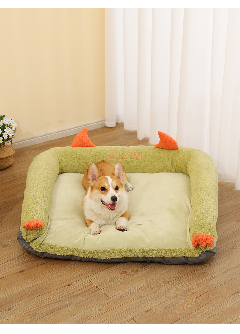 Green Monster Stuffed Soft Plush Pet Supply Dog Cat Factory Custom Wholesale Sofa Bed