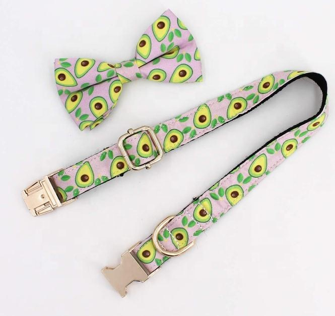 Custom Logo Dog Collar with Bow Dog Leash Pet Bandana/Factory Price