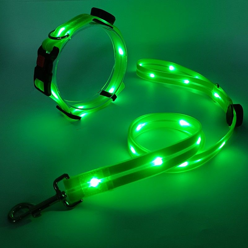 Glow-in-The-Dark LED Dog Collar for Enhanced Night Safety