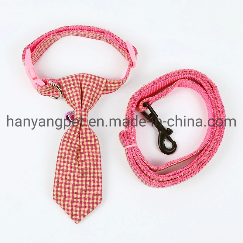 Hanyang OEM Pet Accessories Pet Product Whoesale Custom Pet Collar Bowtie with Leash