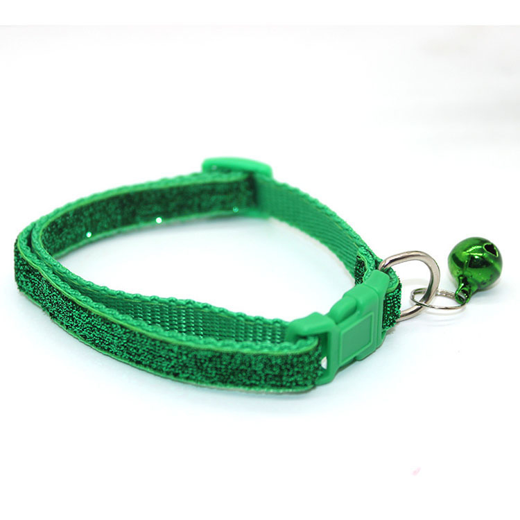 Luxury Glitter Shining Dog Cat Collar Soft Durable Nylon Strap Adjustable Cat Collar