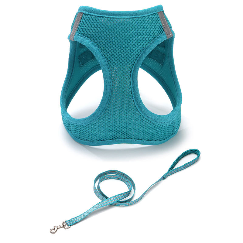 Reversible Night Safe Reflective Pet Harness Dog Harness and Leash Set