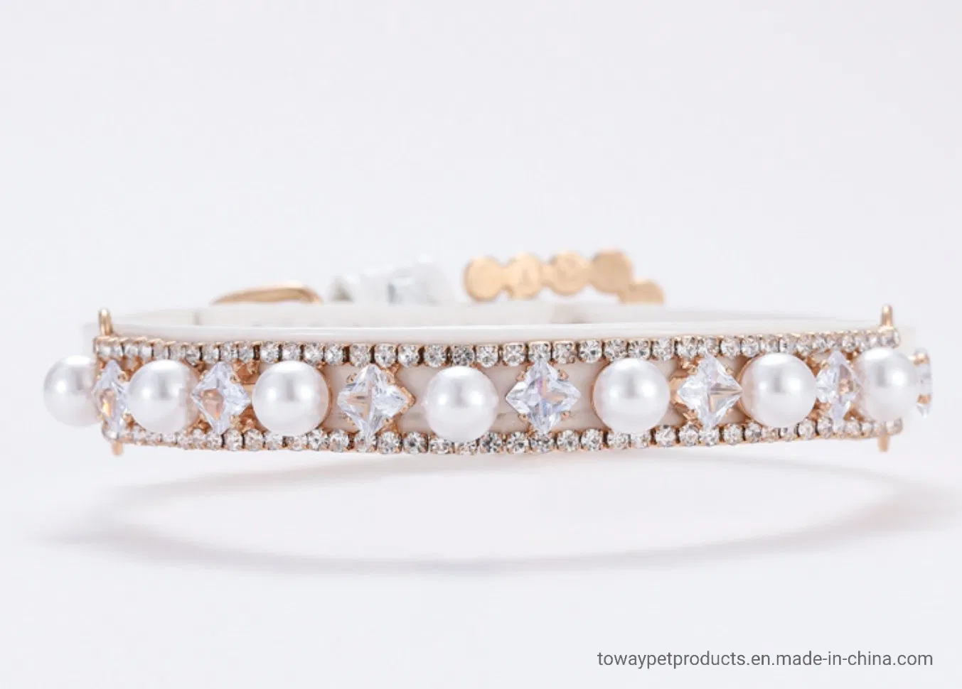 Luxury Pet Rhinestone Lead Pet Accessories Dog Diamond Design Collars