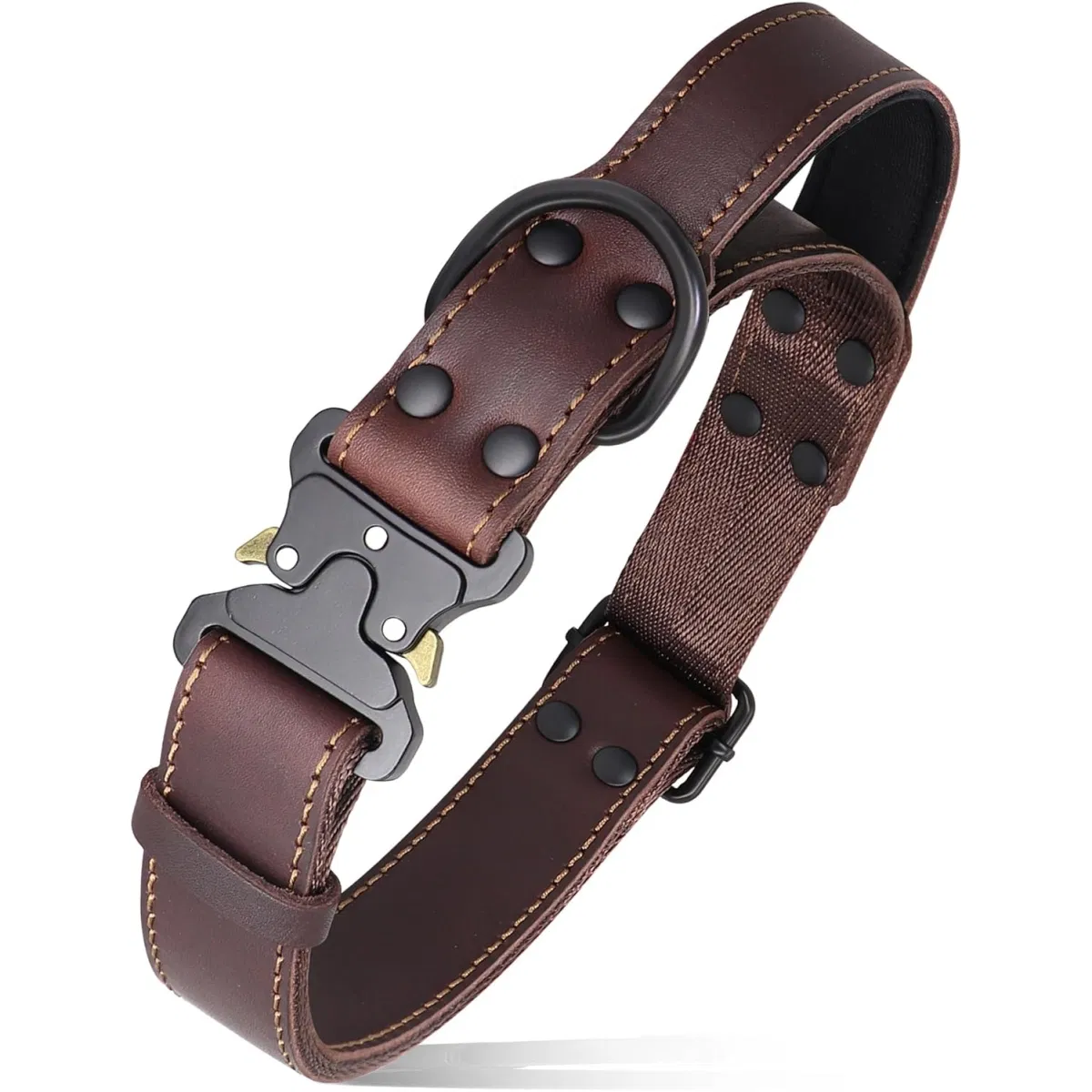 2024 Amazon Hot Sale Wholesale Factory Customized Pet Supplies Products Luxury Leather Adjustable Tactical Dog Collar China Manufacturer Price