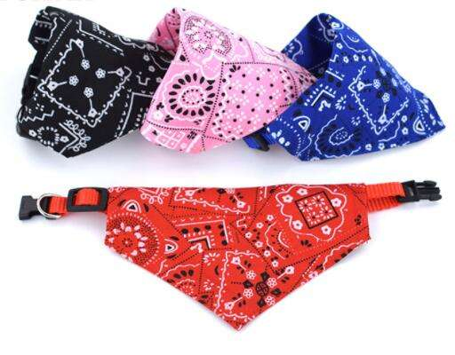 Adjustable Pet Dog Triangular Collar Bandage Scarf Bibs Cat Neck Decoration Collar