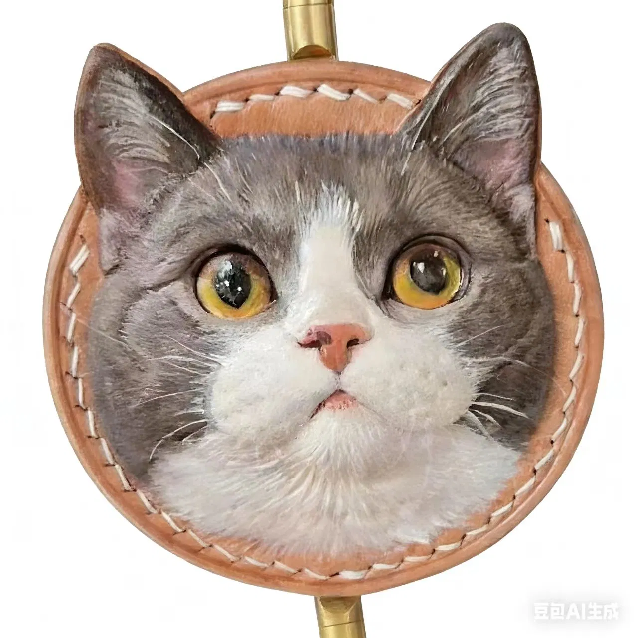 Customize Hand-Carved Leather Pet Portrait Charms