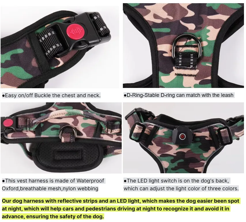 LED Dog Harness Detail 4