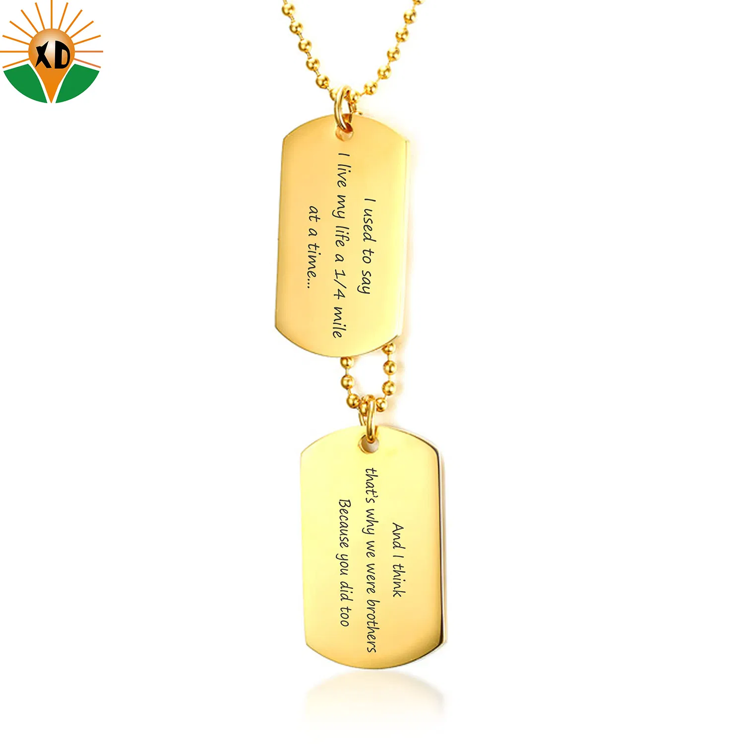 Moissanite Pendant Slide on Dog Tags Iron Blank Custom Logo Metal Crafts UK Dog Tag