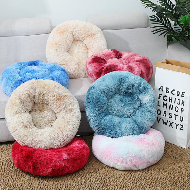 Popular Luxury Soft Push Pet Products Washable Dog Beds Colorful Soft Warm Pet Bed Cat Nest Pet Sofa Bed