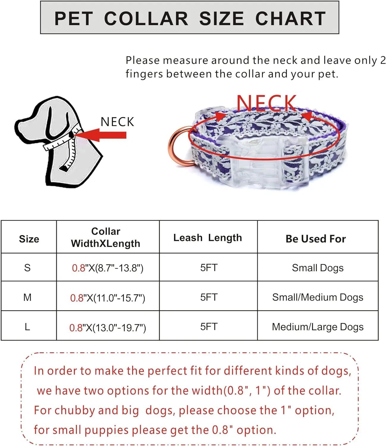 Dog Collar and Leash Set Cotton Lace Handmade Dog Collar Leash Set