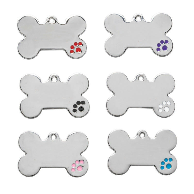 Custom Bone Shape Pet ID Tag Anti-Loss Collar Pendant for Cats Dogs