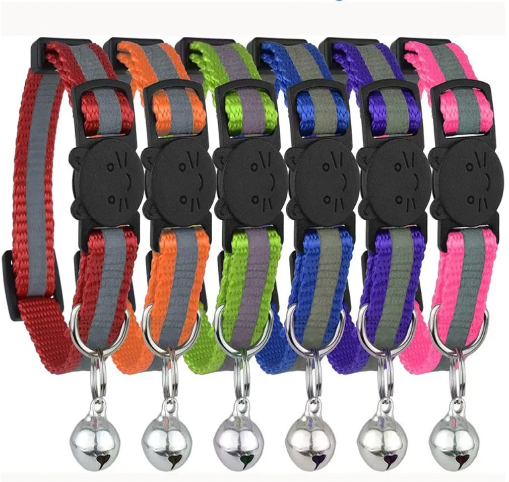 Hot Selling Breathable Dacron Cat Ear Style with Reflective Bell Adjustable for Pet Cats