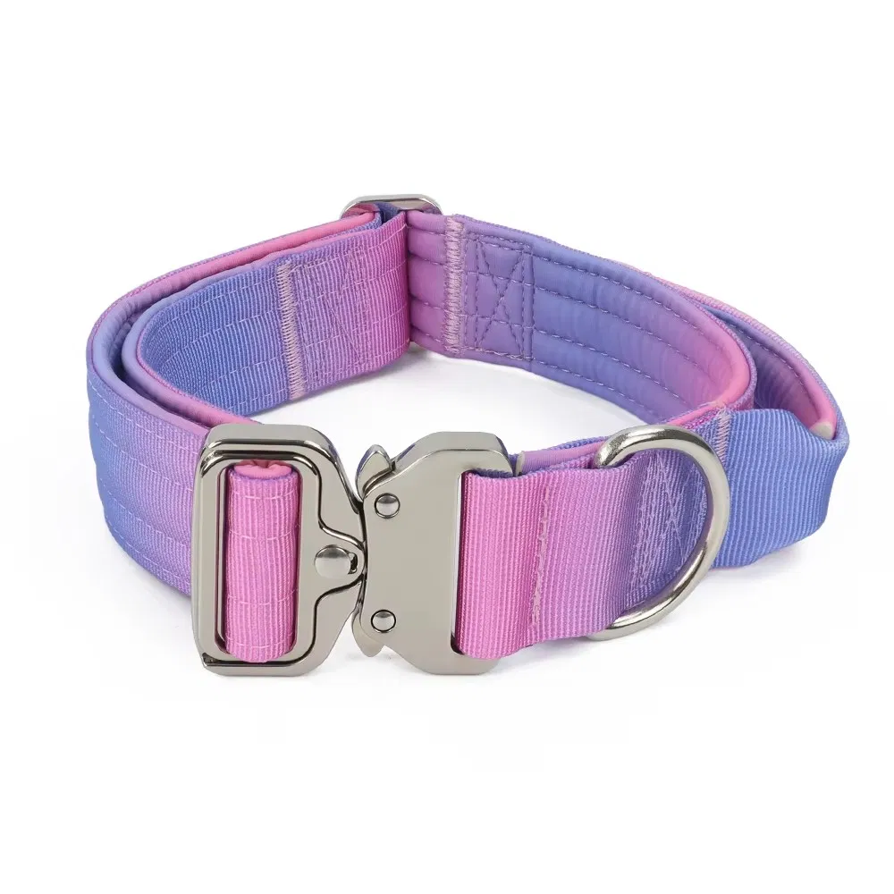 Adjustable Combat Gradient Dog Collar Breathable Soft Cosy Mesh Padded Washable Nylon Collar for Small/Medium/Large Dogs