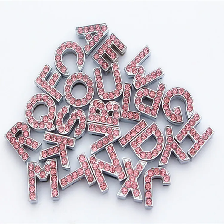 Crystal Letters for PU Lead Pet Collars Slider Accessories 2