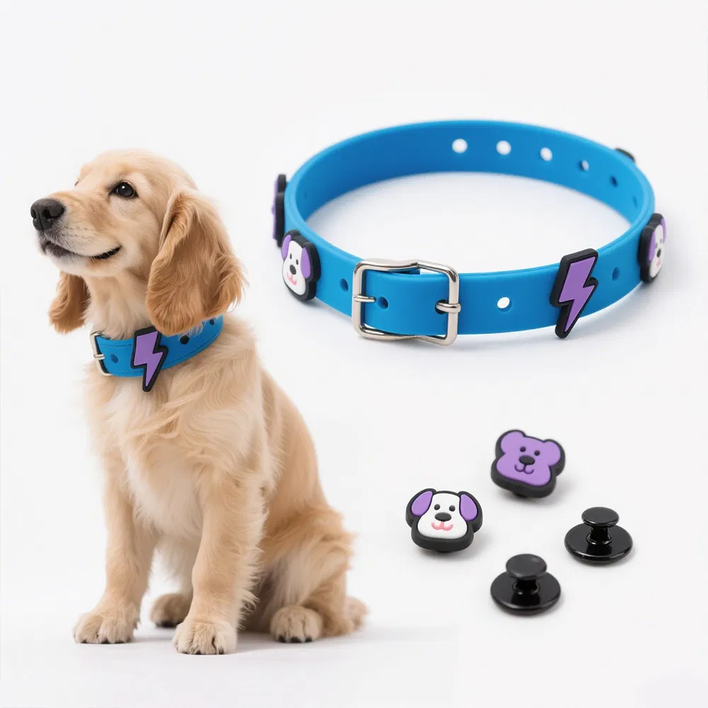 Premium Large Colorful PVC Badge for Pet Cat Dog Collar Custom Logo Luxury Designer Waterproof Personalized Charms New Solid