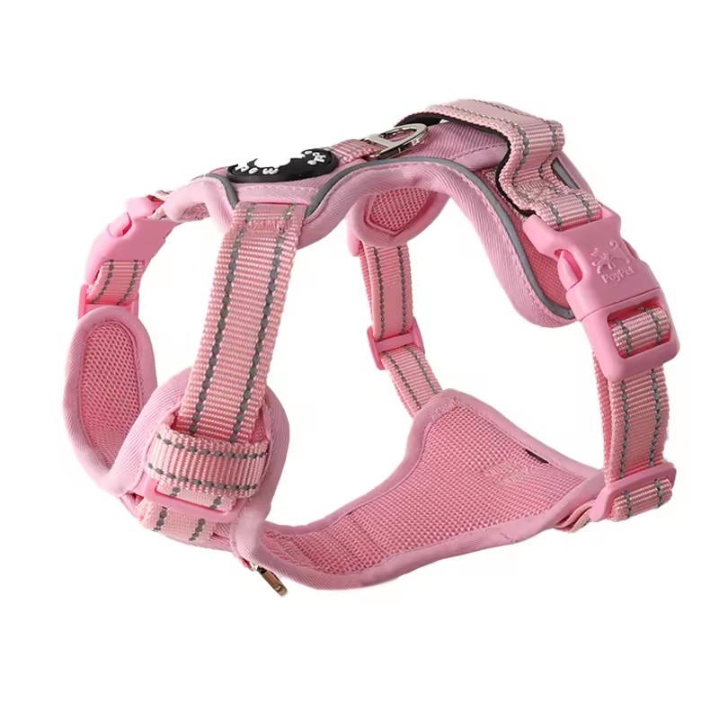 No Pull Lightweight Soft &amp; Comfortable Cushion Pet Chest Dog Harnesses Vest with Multi Color Adjustable Durable Breathable Mesh
