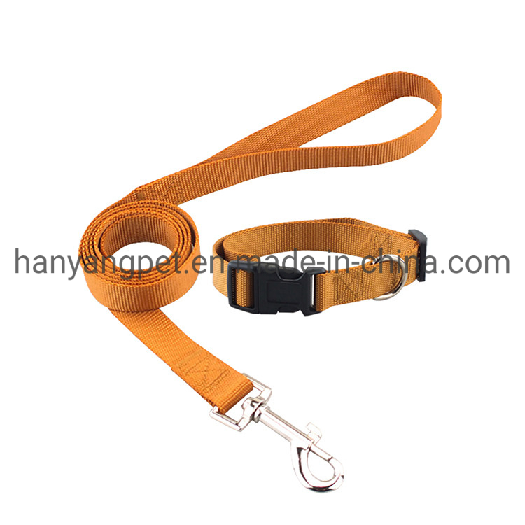 Hanyang Pet Products Pet Accessories Pet Dog Collar Leash Set Polyester Nylon Dog Collar