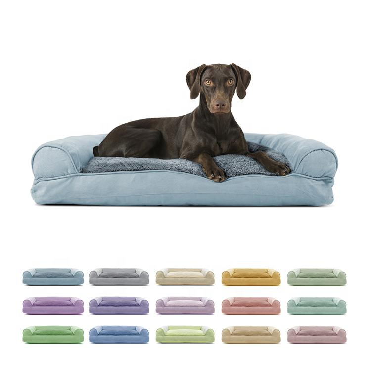 Hanyang Custom Pet Beds for Large Dogs Washable Sofa Memory Foam Dog Bed Orthopedic Dog Bed
