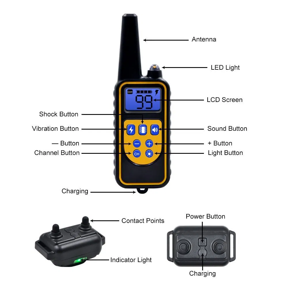 Dog Training Us Collar Wireless Remote Control Dog Training Custom Colors Recordable Dog Training Communication