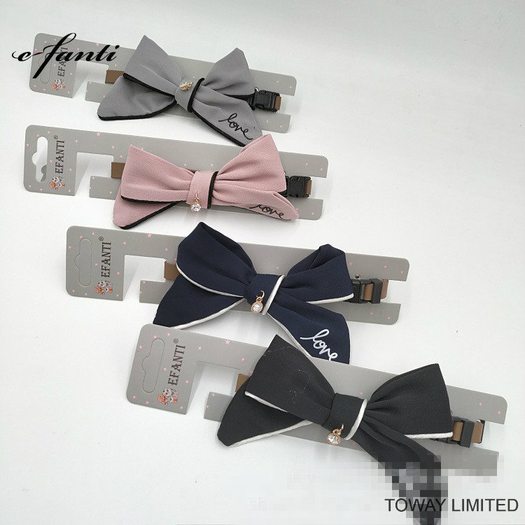 Design Cute Bandanas with Leashse Fashion Pet Bows Collars