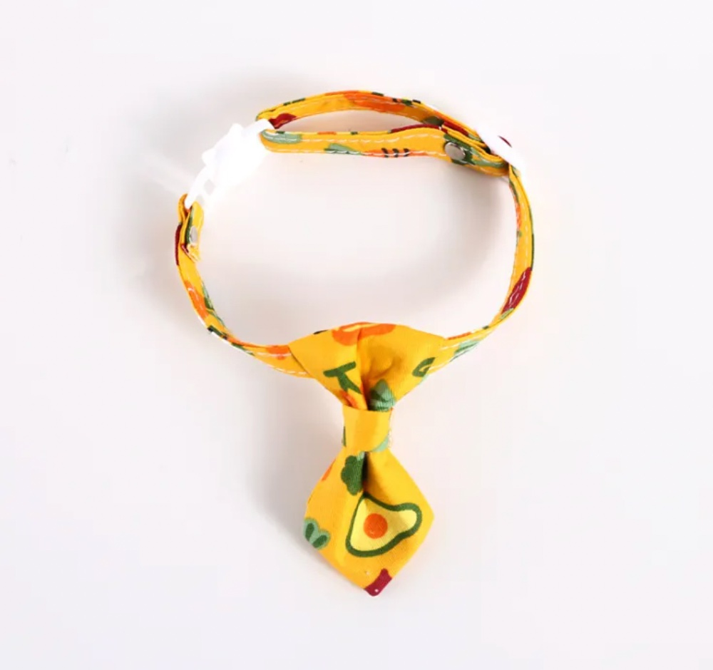 Popular Style Fruit Vegetable Cartoon Printed Adjustable Cat Bow Tie Collar