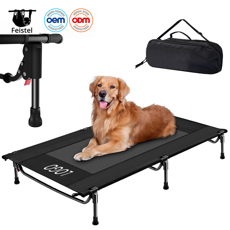 Outdoor Elevated Dog Bed, Cooling Raised Dog Cot Bed for Large Dogs, Pet Bed Waterproof with Stable Frame