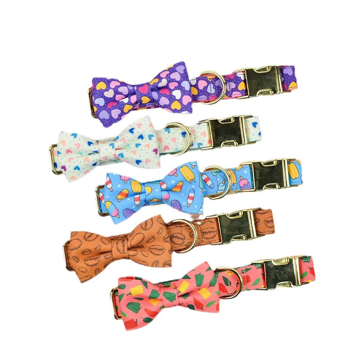 Pet Nylon Collars Printing Patterns Dog Leash Outdoor Pup Accessories